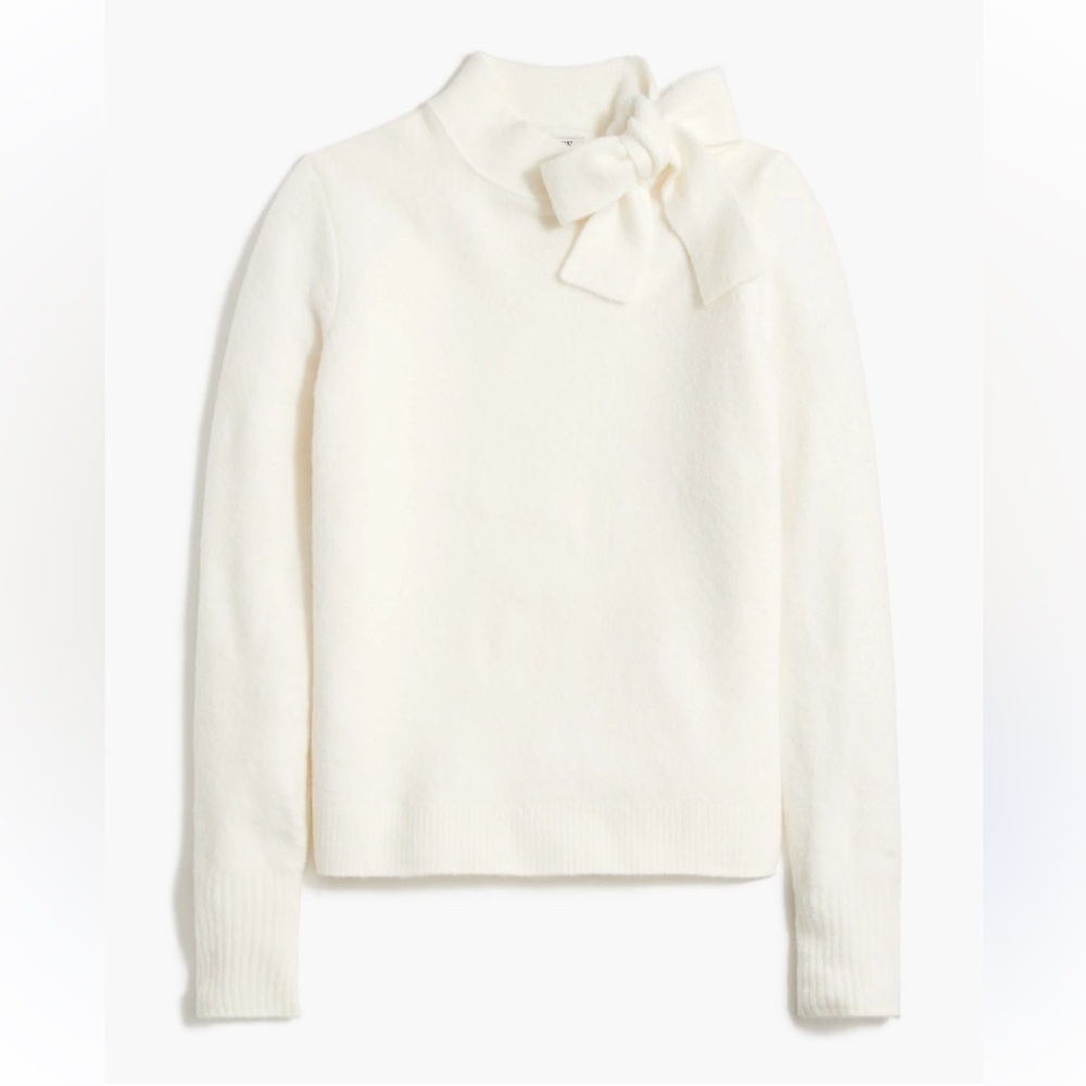 J. Crew Cream Bow Sweater